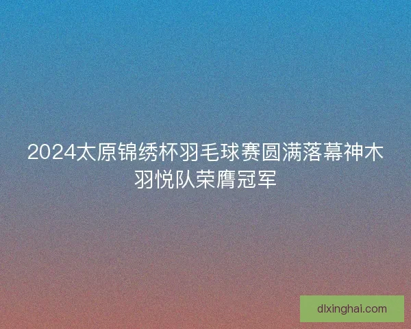 2024太原锦绣杯羽毛球赛圆满落幕神木羽悦队荣膺冠军